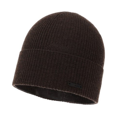 Czapka wiosenna, jesienna męska, brązowa, 100% wełniana merino Fleur Czapka wiosenna, jesienna męska, brązowa, 100% wełniana merino Fleur