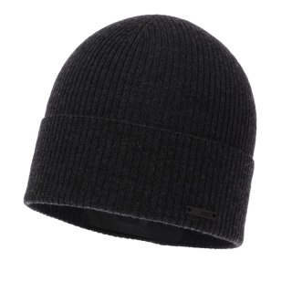 Czapka jesienna, wiosenna męska, ciemnoszara, 100% wełniana merino, Fleur