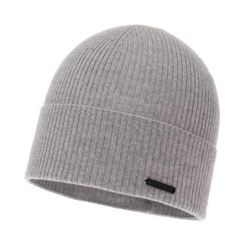 Czapka jesienna, wiosenna męska, jasnoszara, 100% wełniana merino Fleur Czapka jesienna, wiosenna męska, jasnoszara, 100% wełniana merino Fleur