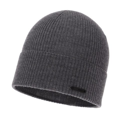 Czapka jesienna, wiosenna męska, szara, 100% wełniana merino Fleur Czapka jesienna, wiosenna męska, szara, 100% wełniana merino Fleur