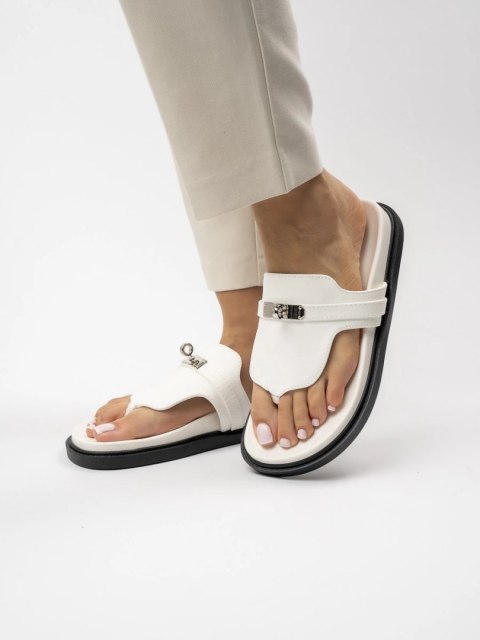 Damskie Klapki ALMA WHITE Damskie Klapki ALMA WHITE