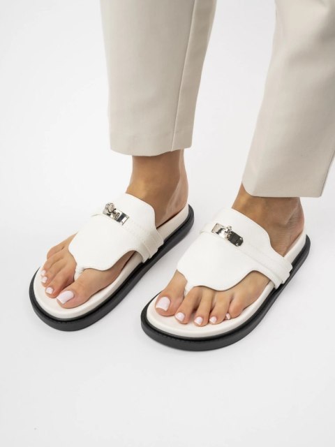 Damskie Klapki ALMA WHITE Damskie Klapki ALMA WHITE