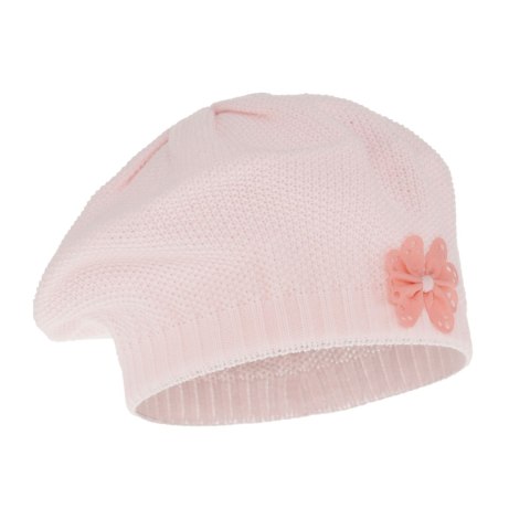 Beret dla dziewczynki jesienny, wiosenny, jasnoróżowy, Costanza Beret dla dziewczynki jesienny, wiosenny, jasnoróżowy, Costanza