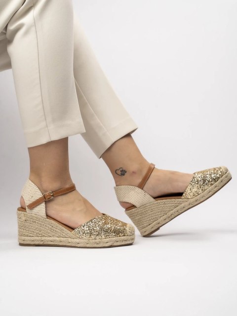Damskie Espadryle LOLA GOLD Damskie Espadryle LOLA GOLD
