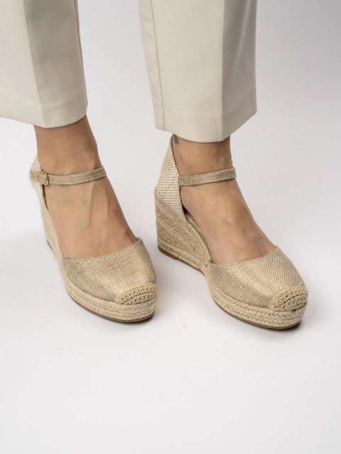 Damskie Espadryle na Koturnie WILD ELEGANCE GOLD Damskie Espadryle na Koturnie WILD ELEGANCE GOLD