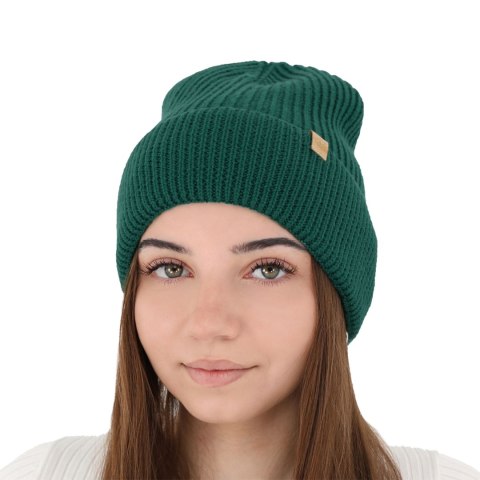 Czapka zimowa damska, ciemnobeżowa, 100% wełniana merino Isla Czapka zimowa damska, ciemnobeżowa, 100% wełniana merino Isla