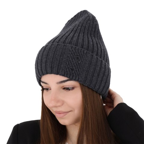 Czapka zimowa damska, szara, 100% wełniana merino Ariga Czapka zimowa damska, szara, 100% wełniana merino Ariga