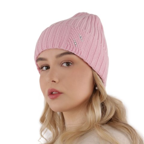 Czapka zimowa damska, szara, 100% wełniana merino Ariga