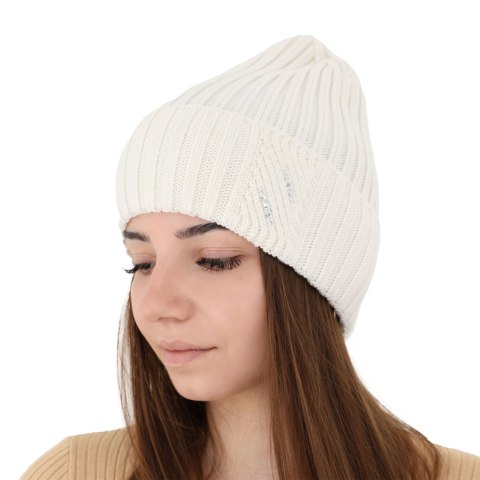 Czapka zimowa damska, szara, 100% wełniana merino Ariga