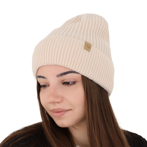 Czapka zimowa damska, szmaragdowa, 100% wełniana merino Isla