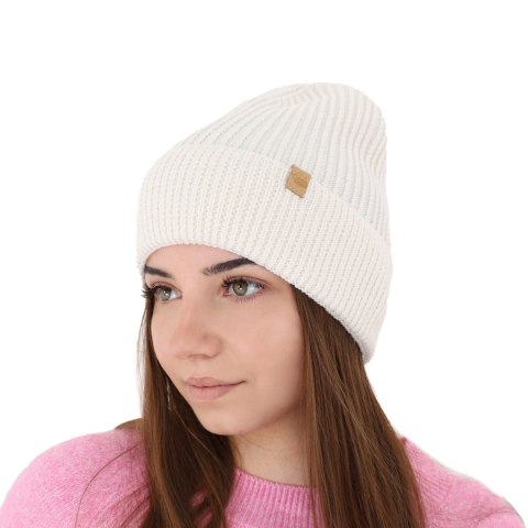 Czapka zimowa damska, szmaragdowa, 100% wełniana merino Isla