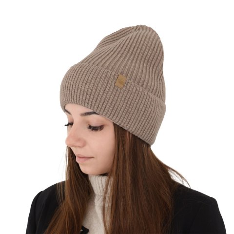 Czapka zimowa damska, szmaragdowa, 100% wełniana merino Isla