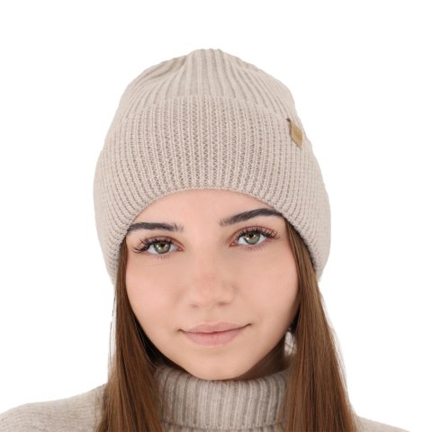 Czapka zimowa damska, szmaragdowa, 100% wełniana merino Isla