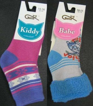 KIDDY COTTOLINE - SKARPETKI FROTTOWE WZORZYSTE 2-6 LAT