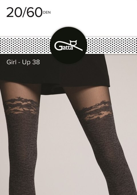 GIRL-UP - RAJSTOPY DAMSKIE WZORZYSTE 40 DEN 000.584 - AW2021