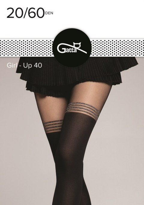 GIRL-UP - RAJSTOPY DAMSKIE WZORZYSTE 40 DEN 000.584 - AW2021