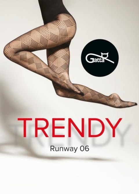 RUNWAY 05, 06, 07, 08 - RAJSTOPY DAMSKIE WZORZYSTE TYPU FISHNET 000.55V - TRENDY 23/24