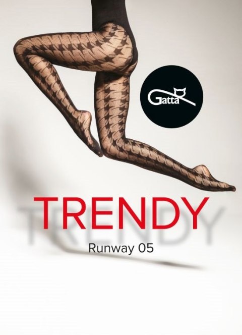 RUNWAY 05, 06, 07, 08 - RAJSTOPY DAMSKIE WZORZYSTE TYPU FISHNET 000.55V - TRENDY 23/24