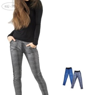 LEGGINSY DZIEWCZĘCE OCIEPLANE JEANS PL017-1 ART.708017