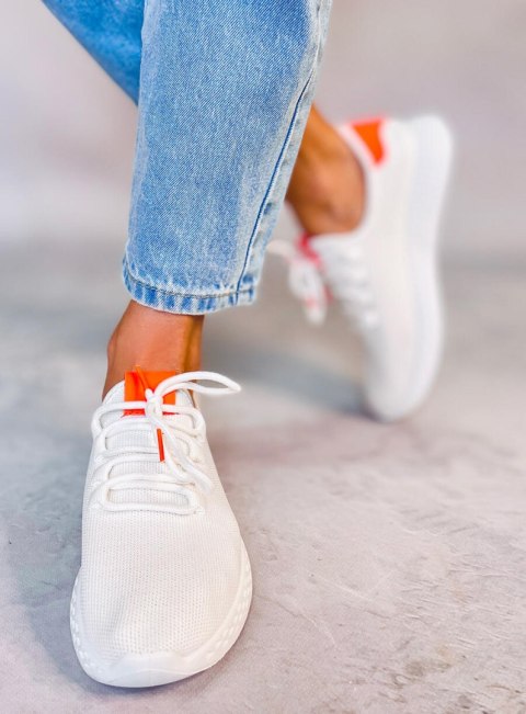 Buty sportowe biało-pomarańczowe NB281 ORANGE