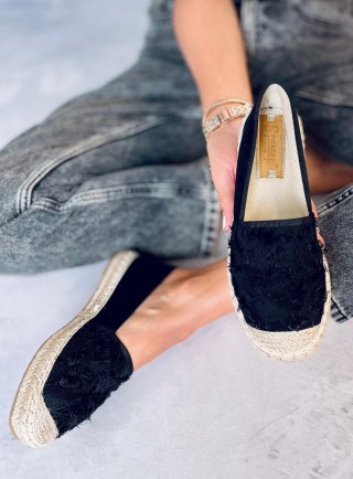 Espadryle damskie czarne BB29 BLACK