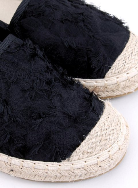 Espadryle damskie czarne BB29 BLACK