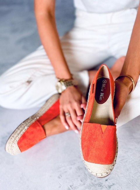 Espadryle klasyczne pomarańczowe 99-23A ORANGE