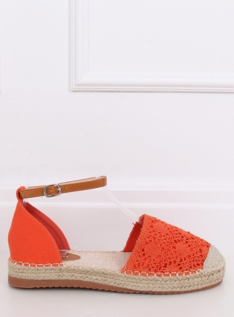 Espadryle wycięte pomarańczowe 3035 ORANGE