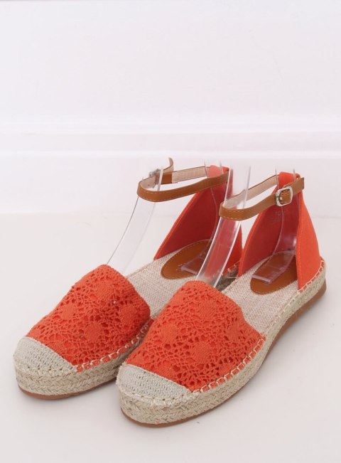 Espadryle wycięte pomarańczowe 3035 ORANGE