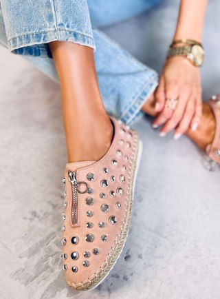 Espadryle z ćwiekami różowe 9039-28 PINK