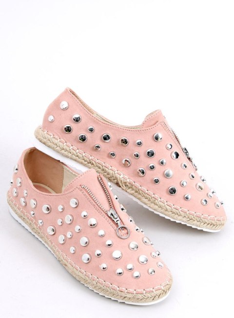 Espadryle z ćwiekami różowe 9039-28 PINK