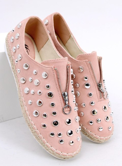 Espadryle z ćwiekami różowe 9039-28 PINK