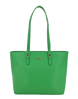 Zielony pojemny shopper damski DAVID JONES