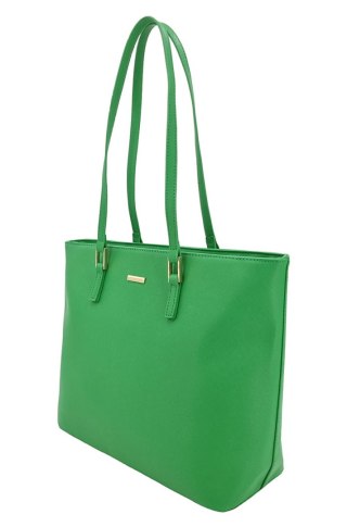 Zielony pojemny shopper damski DAVID JONES