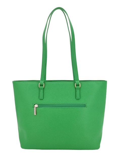 Zielony pojemny shopper damski DAVID JONES