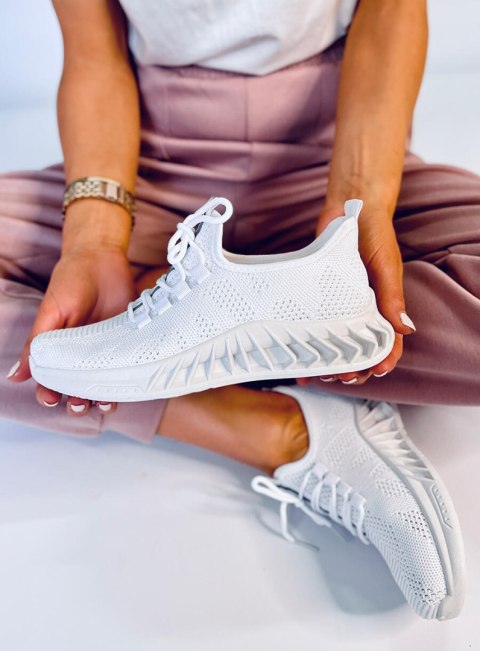 Buty sportowe skarpetkowe KIRA WHITE