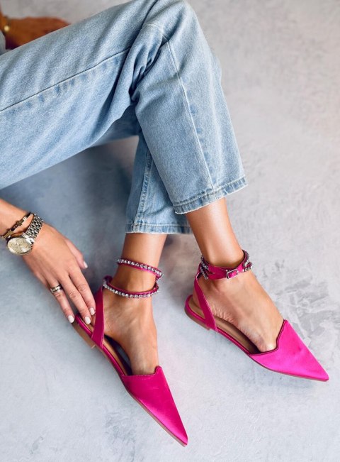 Eleganckie baleriny z kamieniami DUST FUCHSIA Eleganckie baleriny z kamieniami DUST FUCHSIA