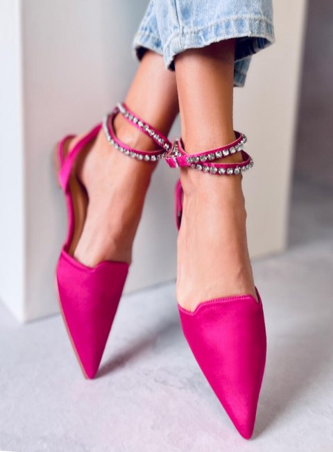Eleganckie baleriny z kamieniami DUST FUCHSIA Eleganckie baleriny z kamieniami DUST FUCHSIA