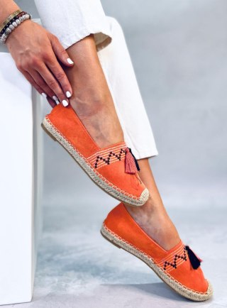 Espadryle boho z frędzlem BIRNA ORANGE