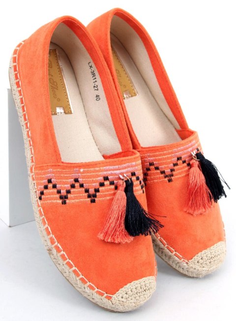 Espadryle boho z frędzlem BIRNA ORANGE