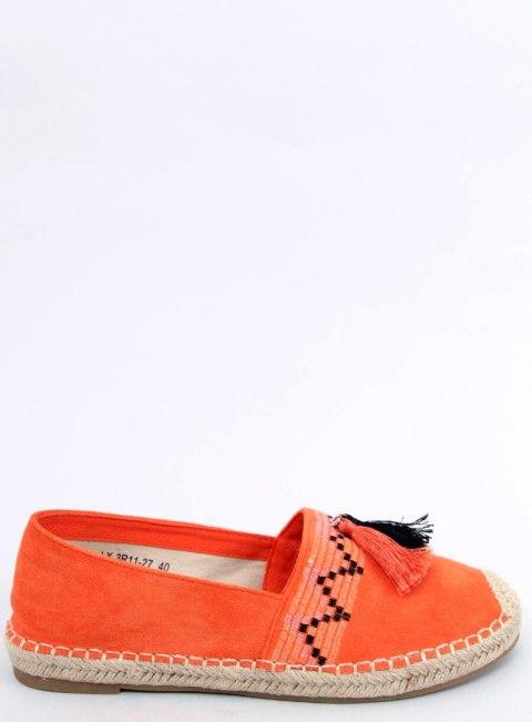 Espadryle boho z frędzlem BIRNA ORANGE