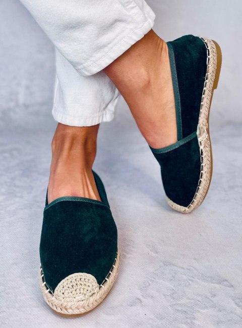 Espadryle damskie zielone M-515 DK.GREEN