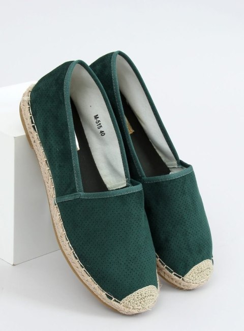 Espadryle damskie zielone M-515 DK.GREEN