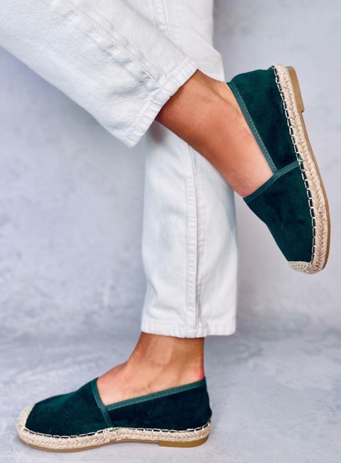 Espadryle damskie zielone M-515 DK.GREEN