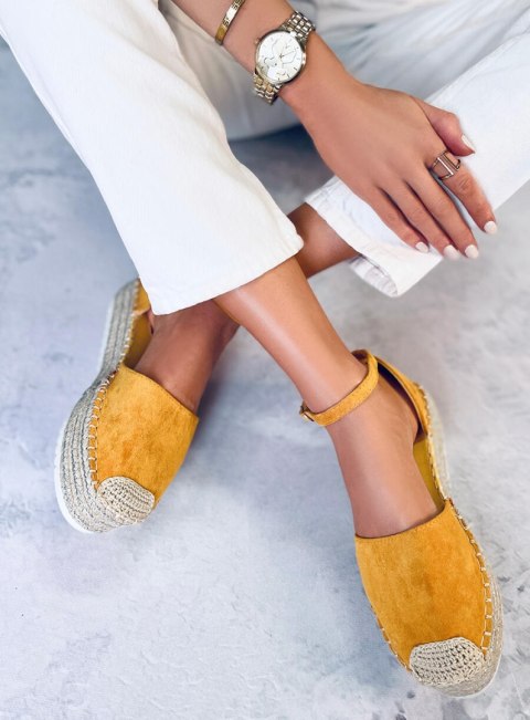 Espadryle sandałki miodowe 2138 YELLOW