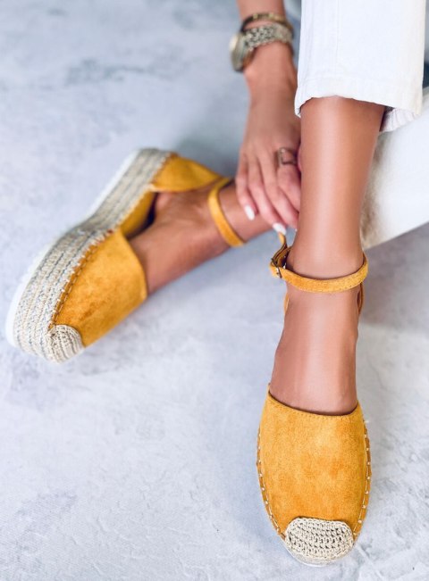 Espadryle sandałki miodowe 2138 YELLOW