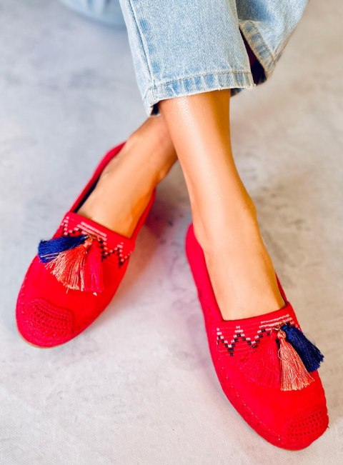 Espadryle z frędzelkami czerwone 1735 RED Espadryle z frędzelkami czerwone 1735 RED
