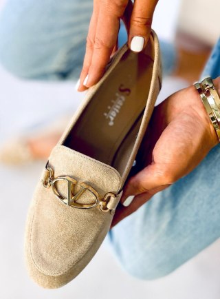 Mokasyny damskie FREDA BEIGE