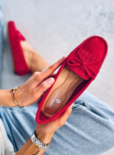 Mokasyny damskie QUEST RED Mokasyny damskie QUEST RED