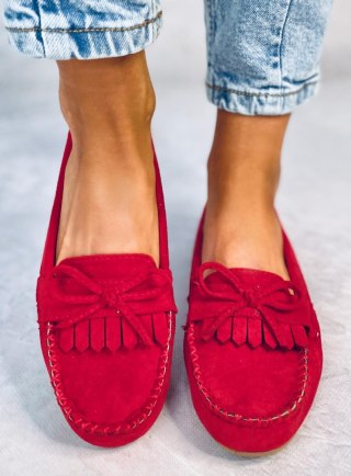Mokasyny damskie QUEST RED